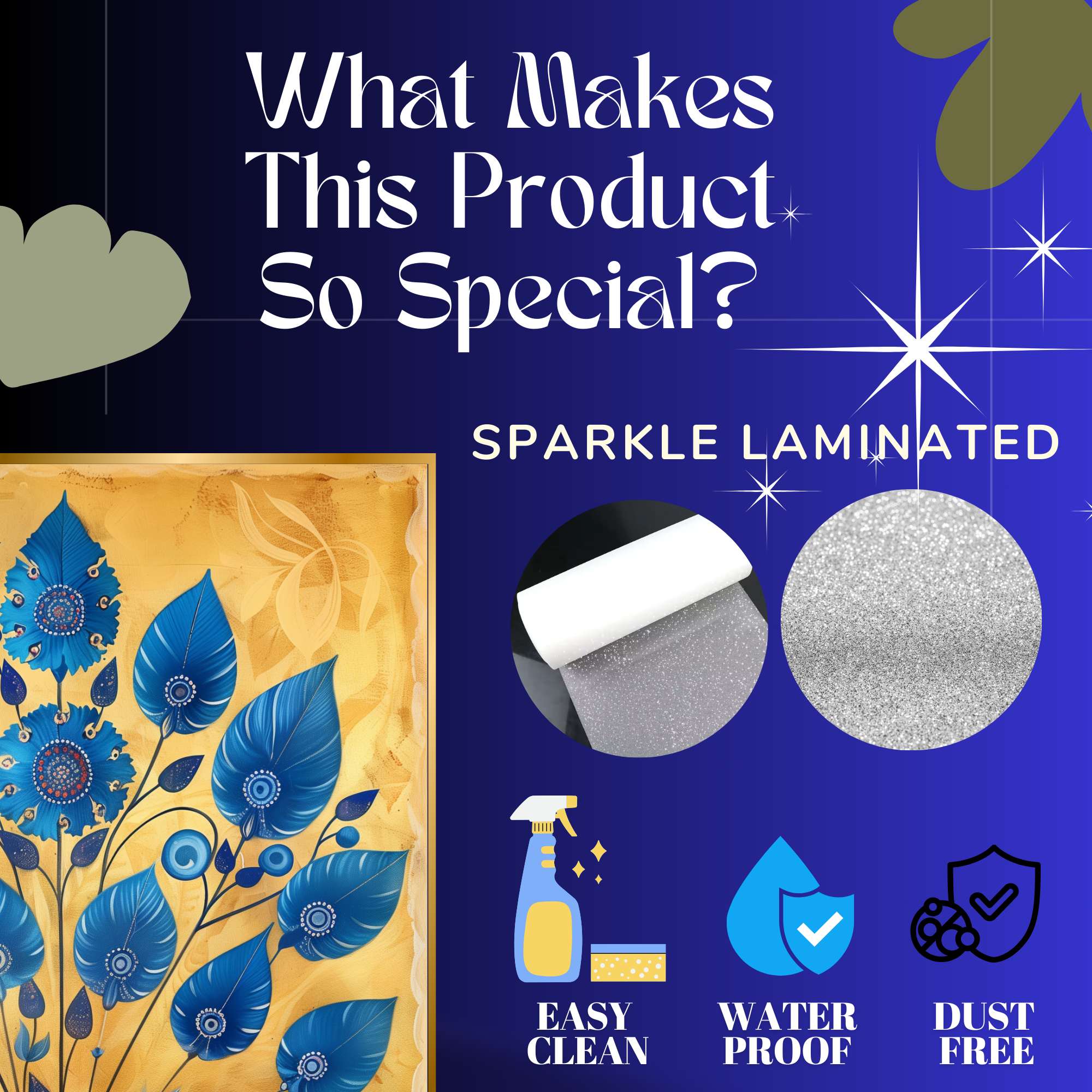 Set of Three Wall Paintings for Wall Dacoration Golden Framed Wall Paintings for Living Room & Bedroom Wall Art for Home Decoration & Office Wall Décor (24x18 inch CH-GD3-11) - Image 3